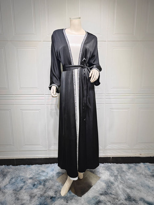 058#Women Sequins Luxury Modest Wear Islamic Clothing Dubai Abaya