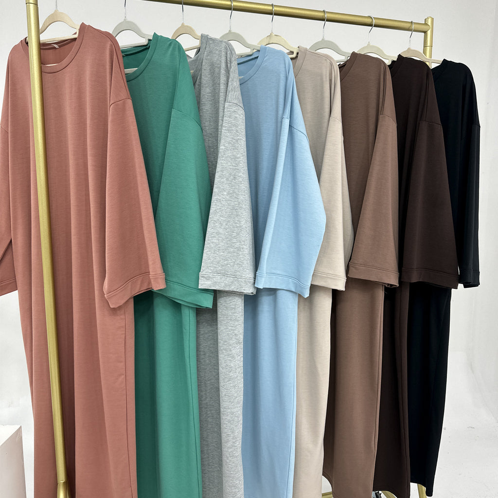 1737#New Sweatshirt Abaya Muslim Dresses Daily Wear Casual dresses