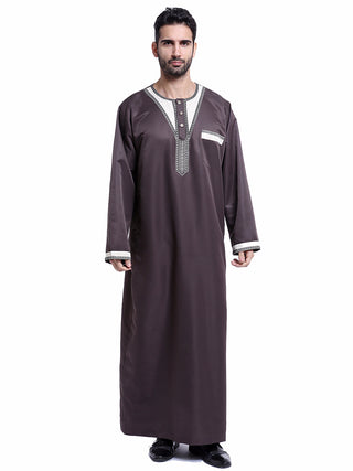 TH802#Abaya Muslim Clothing Islamic High Quality Men's Clothing Robe