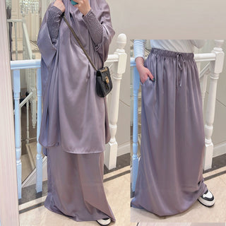 1618#Islamic Clothing 2pcs Prayer Abaya Jilbab_ For Muslim Women