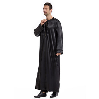 TH831#Abaya Muslim Clothing Long Sleeves Islamic High Quality Men's Robe