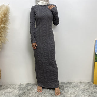 6435-1# New women long sleeve slip dress autumn winter sweater inner dresses