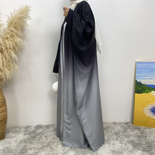 8027# Latest Chic Polyester Batwing Sleeves Women Cardigan Open Abaya