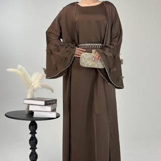 1032#2025 2pcsAbaya Women Muslim Dress Set  Islamic Clothing