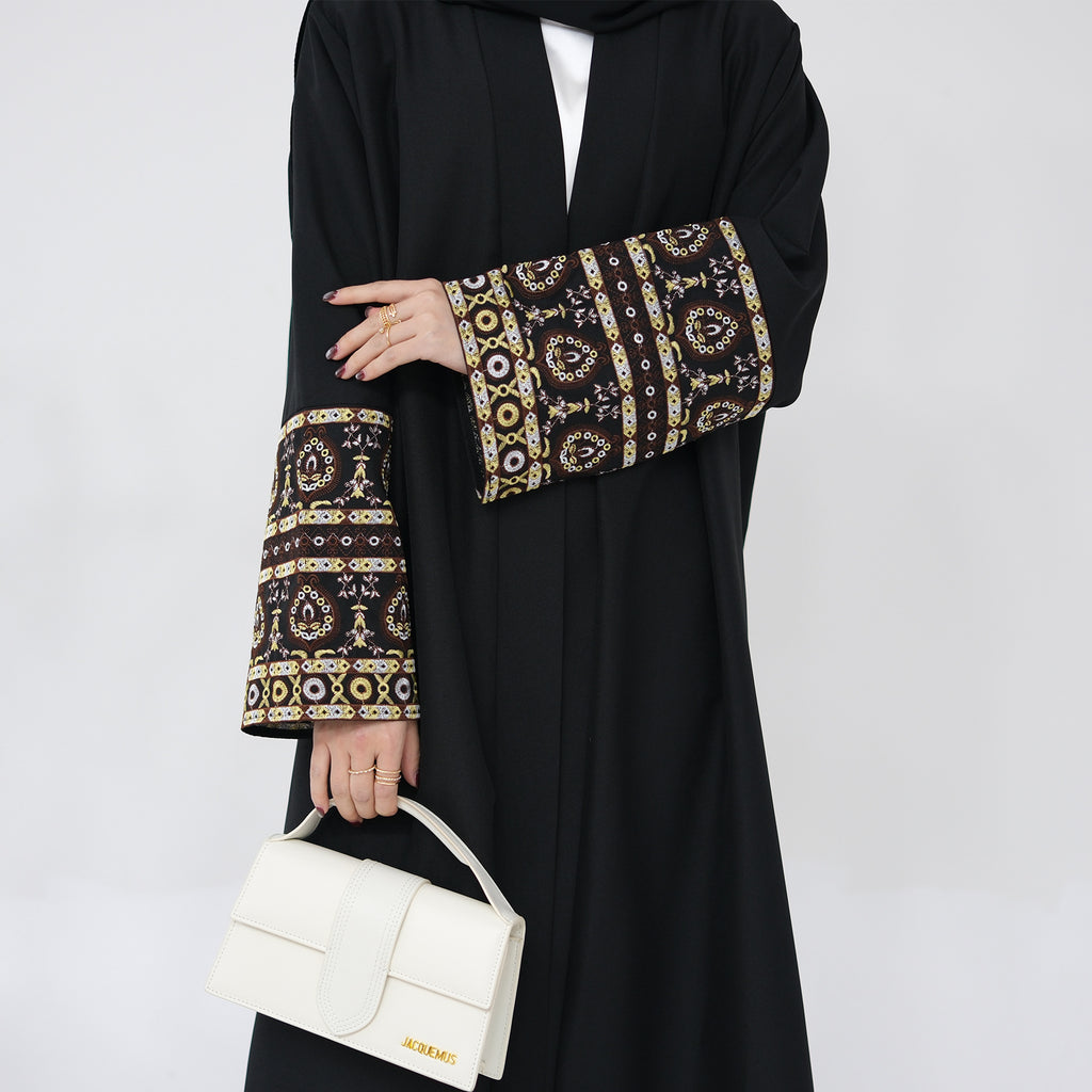 1753#Women Muslim Dress Femmes Robe Musulmane Islamic Clothing Linen Kimono Abaya
