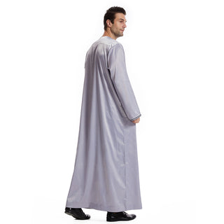 TH833#Abaya Muslim Clothing Long Sleeves Islamic High Quality Men's Robe