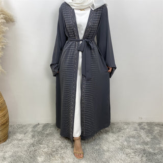 1421#High Quality Rhinestone Cardigan Middle East Dubai Female Diamond Abaya