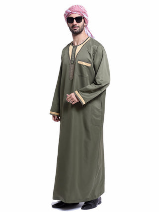 TH802#Abaya Muslim Clothing Islamic High Quality Men's Clothing Robe