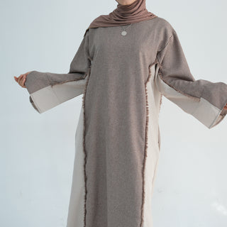 1897#Linen Abaya with Tassels Fashion Abaya Femmes Robe Musulmane Women Islamic Clothing