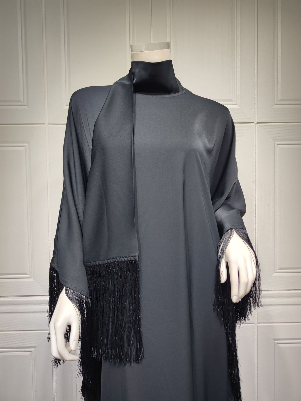 1061# Best Sale Big Bat With Feather Sleeves Prayer Abaya Nida Dress