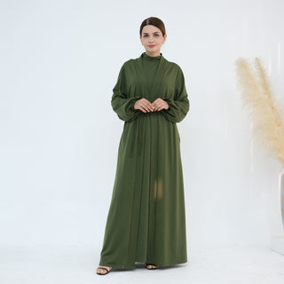 1886# Modest Sets Inner Abaya Women Muslim Dress Ensemble Femme Musulmane Abaya Dubai