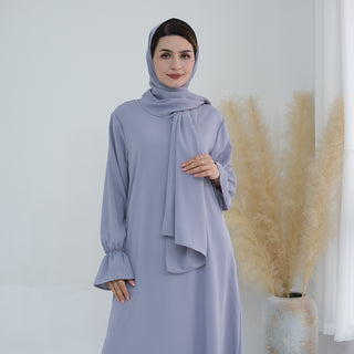 1714#Nida Ruffle Style One Piece Jilbab Abaya Women muslim dress