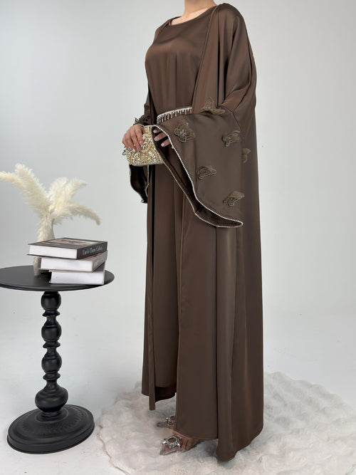 1032#2025 2pcsAbaya Women Muslim Dress Set  Islamic Clothing