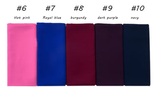 YW16#Long Muslim Shawl Plain Chiffon Simple Scarf