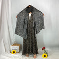 6847#Floral Printed One Piece Tradition Prayer Abaya Robe with Attached Hijab