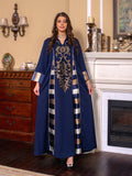 AB052# New burnt flower dress Muslim abaya women's clothing