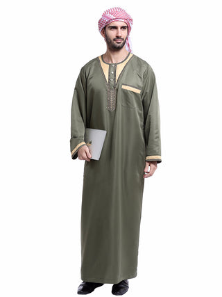 TH802#Abaya Muslim Clothing Islamic High Quality Men's Clothing Robe