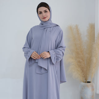 1714#Nida Ruffle Style One Piece Jilbab Abaya Women muslim dress