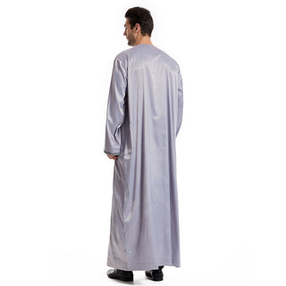 TH833#Abaya Muslim Clothing Long Sleeves Islamic High Quality Men's Robe