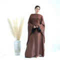 1648#Feather Closed Abayas Women Muslim Dress Turkey Dubai Abaya Modest Dress