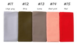 YW16#Long Muslim Shawl Plain Chiffon Simple Scarf