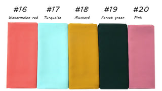 YW16#Long Muslim Shawl Plain Chiffon Simple Scarf