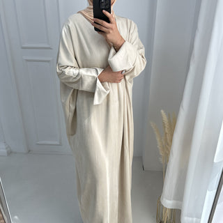 1670#New Autumn Soft Velvet Muslim Winter Kaftan Abaya Dubai Women Open Abaya Modest Dress 的副本