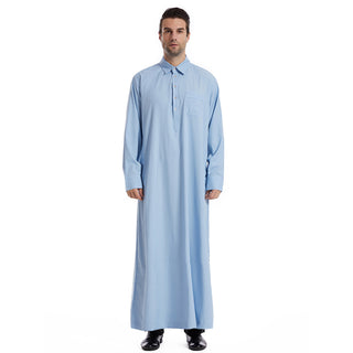 TH828#Abaya Muslim Clothing Long Sleeves Islamic High Quality Men's Clothing