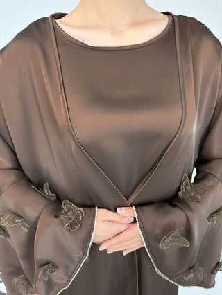 1032#2025 2pcsAbaya Women Muslim Dress Set  Islamic Clothing