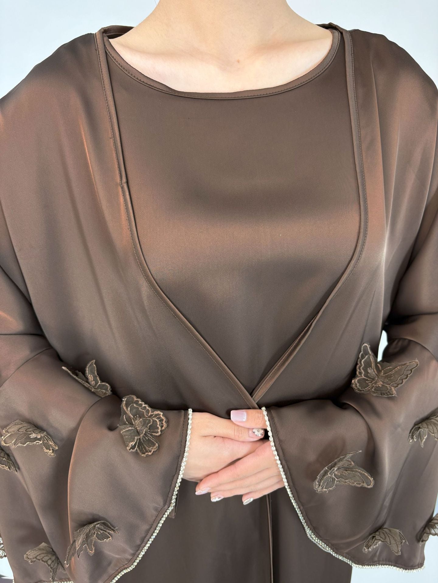 1032#2025 2pcsAbaya Women Muslim Dress Set  Islamic Clothing