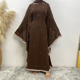 6763# 2024 chiffon adjustable waist abaya ramadan eid mubarak dubai kaftan abayas 的副本