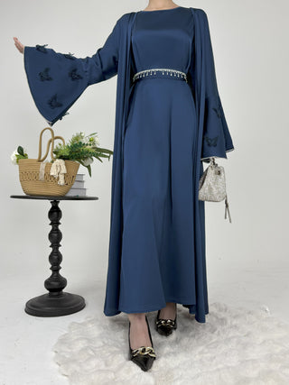 1032#2025 2pcsAbaya Women Muslim Dress Set  Islamic Clothing