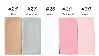 YW16#Long Muslim Shawl Plain Chiffon Simple Scarf