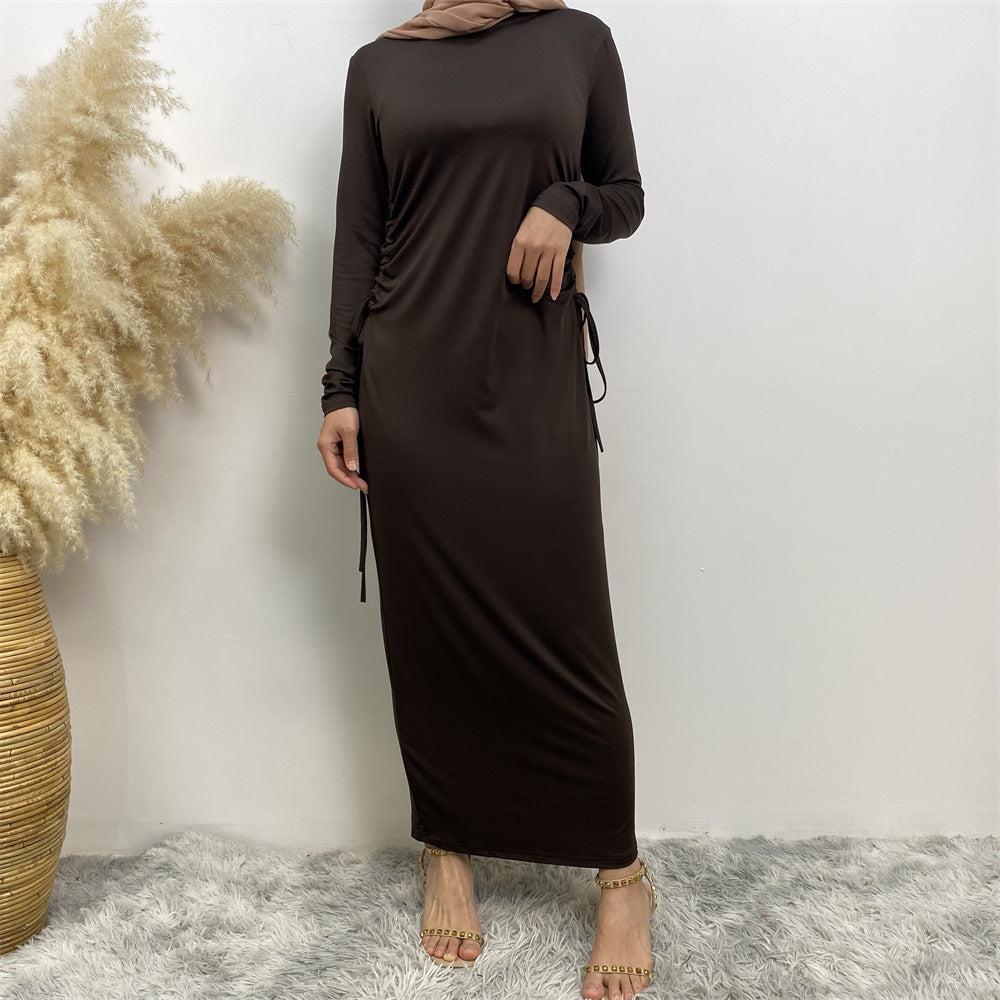 6736# Latest Bodycon Jersey Side With Elastic Waistband Women Clothing