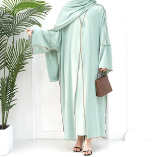 1693#2024 New Modest Wrinkle Polyester EID With Hijab Islamic Clothing Abaya