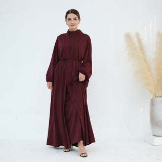 1886# Modest Sets Inner Abaya Women Muslim Dress Ensemble Femme Musulmane Abaya Dubai