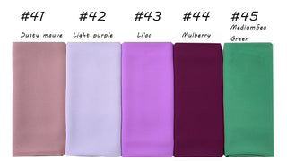 YW16#Long Muslim Shawl Plain Chiffon Simple Scarf