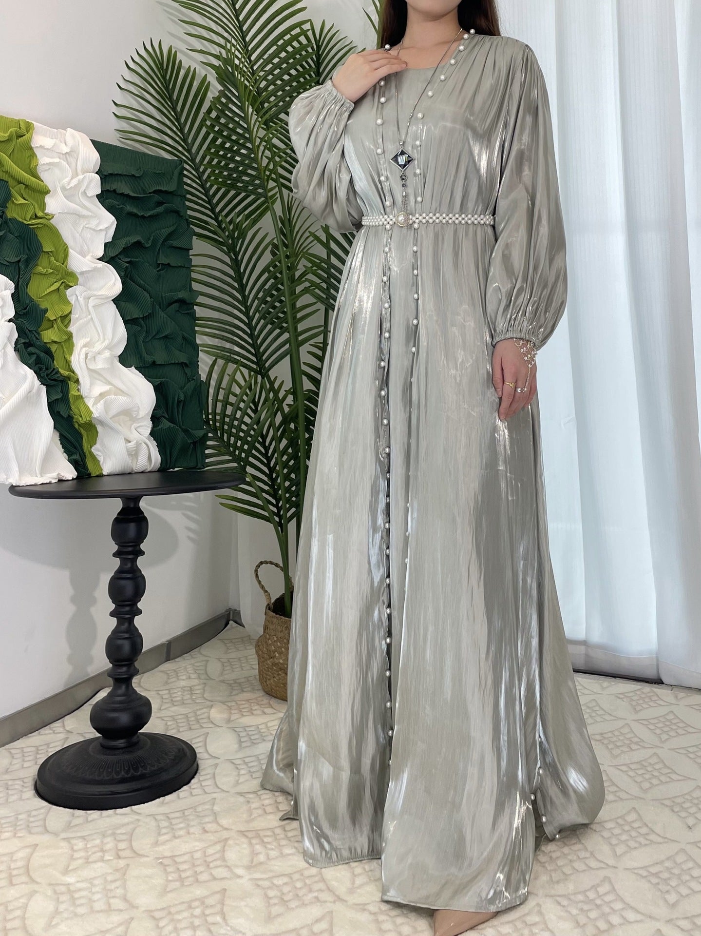 1003#3PCS MODEST SET EID FOR MUSLIM GIRL FASHION DESIGN ELEGANT DRESSES DUBAI ABAYA