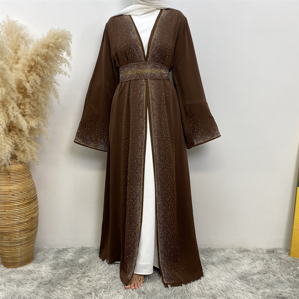2010# Stunning 2024 ramadan little diamond abaya with matching diamonds belt