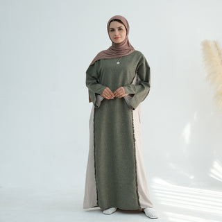 1897#Linen Abaya with Tassels Fashion Abaya Femmes Robe Musulmane Women Islamic Clothing