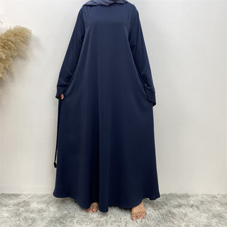 6394#On Sale Hot Sell Popular Simple Nida Abaya Long Dresses