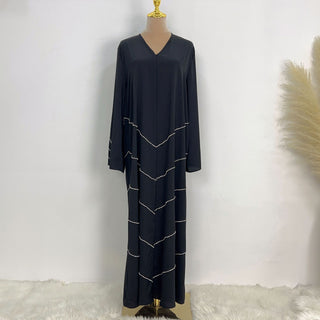 1540#Diamonds Fashion Abaya Turkey Wholesale Dubai EID Muslim Islamic Clothing