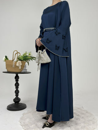 1032#2025 2pcsAbaya Women Muslim Dress Set  Islamic Clothing