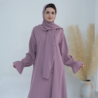 1714#Nida Ruffle Style One Piece Jilbab Abaya Women muslim dress