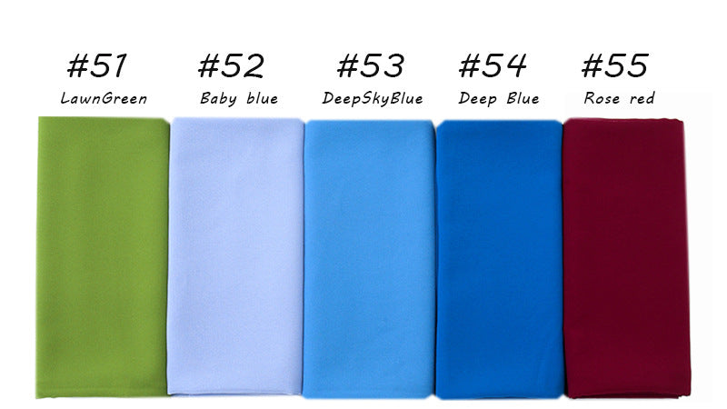 YW16#Long Muslim Shawl Plain Chiffon Simple Scarf