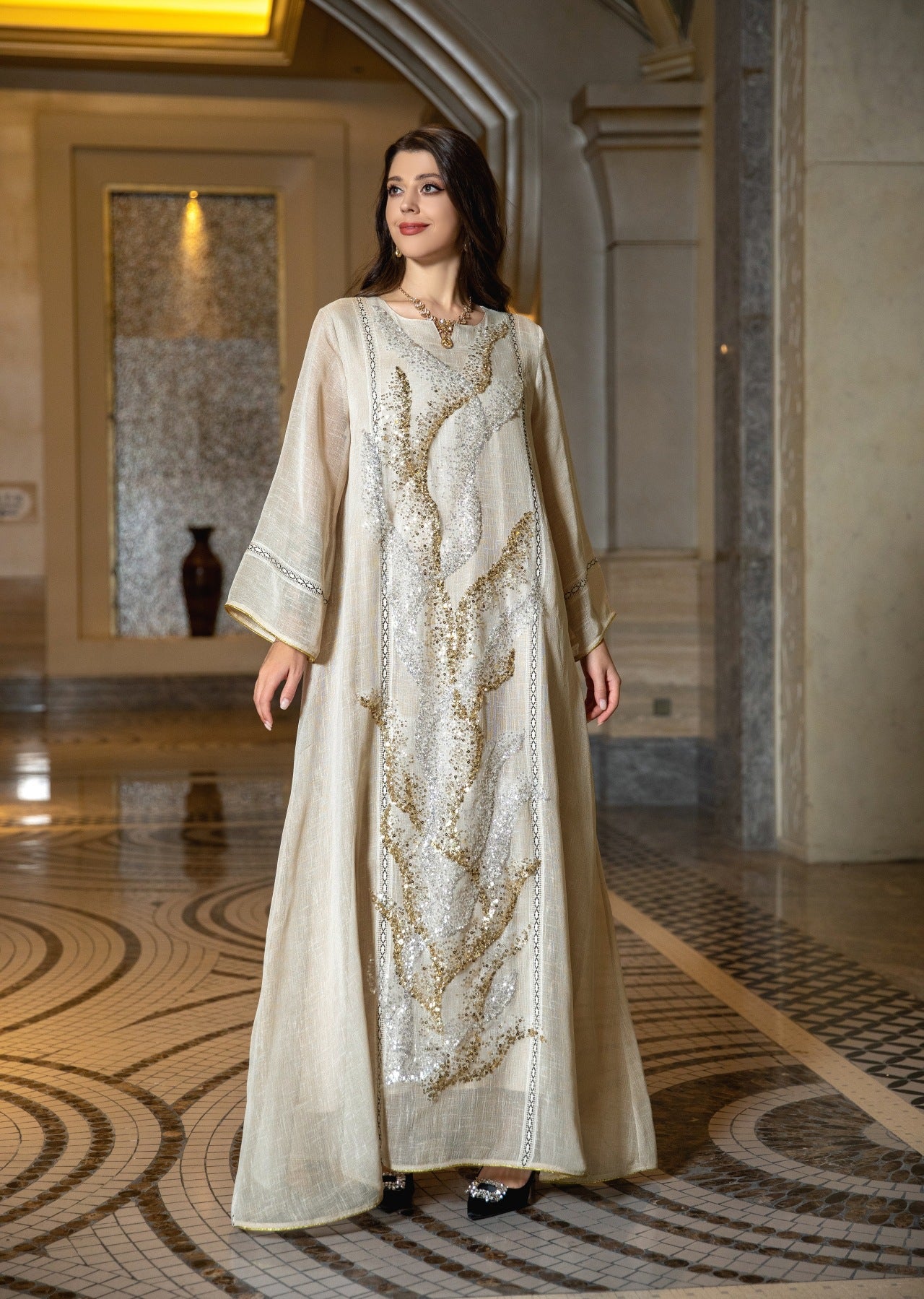AB295# New flower dress Muslim abaya morocco women's clothing