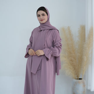 1714#Nida Ruffle Style One Piece Jilbab Abaya Women muslim dress