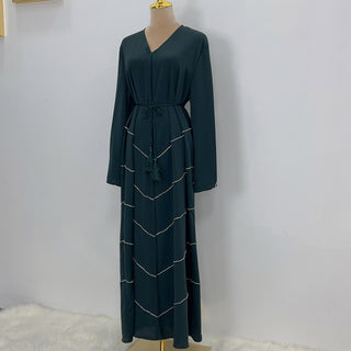 1540#Diamonds Fashion Abaya Turkey Wholesale Dubai EID Muslim Islamic Clothing