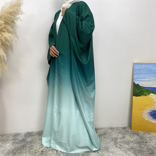 8027# Latest Chic Polyester Batwing Sleeves Women Cardigan Open Abaya