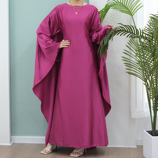 1803#2024 Fashion Style Abaya Design Satin Fabric Modest Dresses Kaftan Abaya Muslim Dress